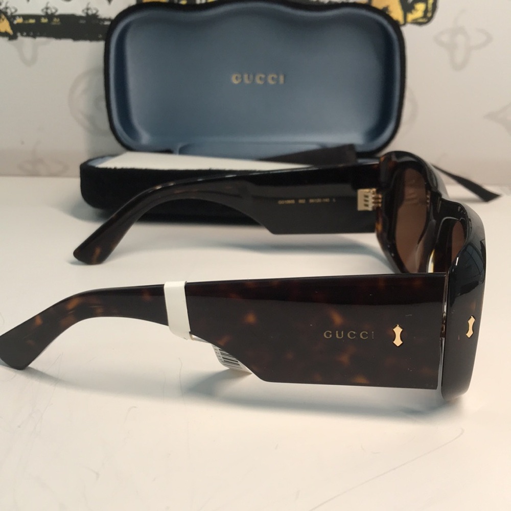 New Authentic Gucci Tortoiseshell Sunglasses GG1080s 002 - Picture 7 of 15